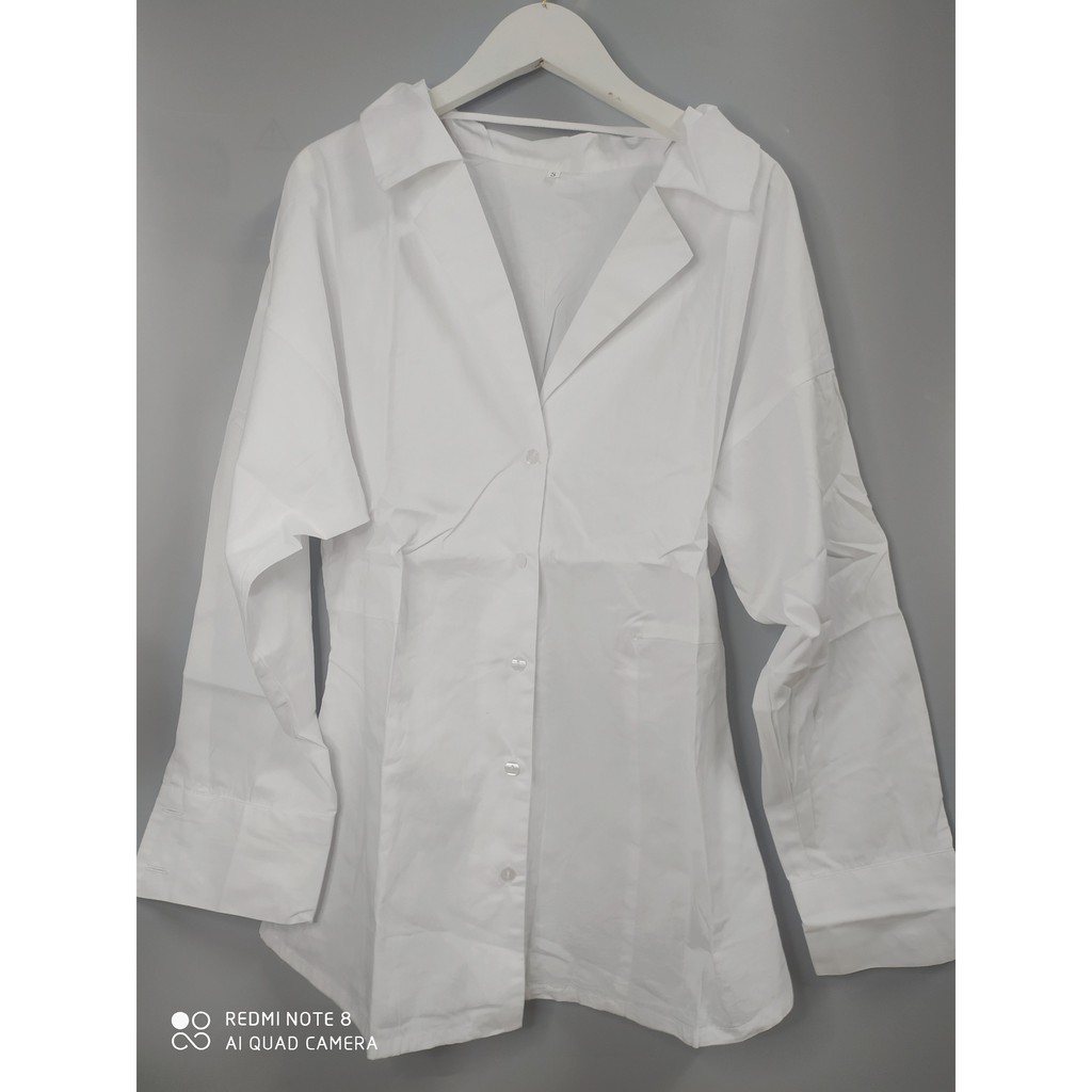 áo sơ mi trắng cổ vest