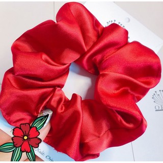 Cột tóc vải Phi Bóng Scrunchie Nhiều Màu Size to 14cm( Ảnh thật tự chụp)