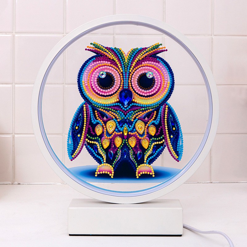 Đèn DIY Đính Đá Cú Mèo Hàng Chính Hãng Cherish