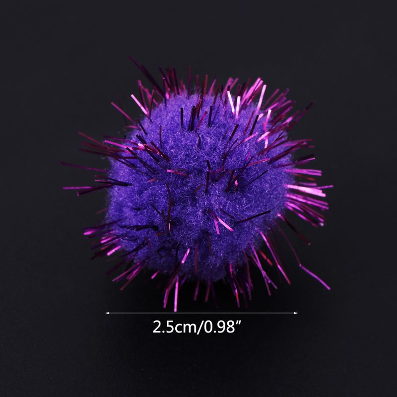 Set 100 Quả Cầu Lông Xù Mini 25mm Mềm Mại Làm Đồ Chơi Thủ Công Cho Bé