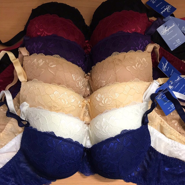 Mẫu mới Áo siêu đẩy ren 3 móc đã may xong sll Size A75, B75, A80, B80 7 màu như hình