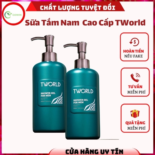 [Cao Cấp]Sữa Tắm Nam Tworld An Toàn Không Độc Hại, Làm sạch,Tẩy Da Chết, Giữ Ẩm, Hết Hôi, Không Chứa Paraben,Thiên Nhiên