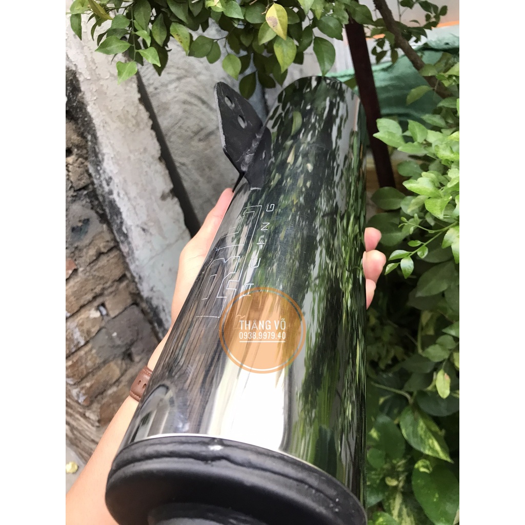 Pô CBR, Lon pô CBR Redleo full inox tặng kèm Adaptor đồ chơi phụ kiện Exciter Winner Satria Raider Sonic Wave Sirius