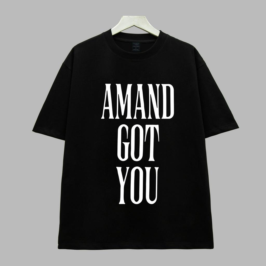 Áo thun chữ amand god you from rộng vải  cotton aophongfromrong.vn - áo phông unisex có size