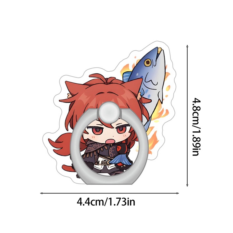 Tmdbyx Ốp Điện Thoại Họa Tiết Anime Genshin Có Vòng Nhẫn Đeo Ngón Tay Đa Năng Nhiều Màu Khác Nhau Cho Xe Hơi