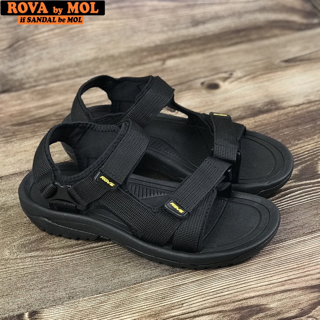 Giày sandal nam hiệu Rova siêu bền quai ngang đế cao su quai dù đi làm đi học mã RV866