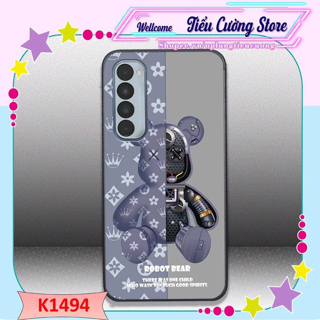 Ốp lưng Oppo RENO 2-2F-2Z, RENO 3, RENO 4-4 PRO, RENO 5, RENO 6-6Z 5G hình gấu Brick