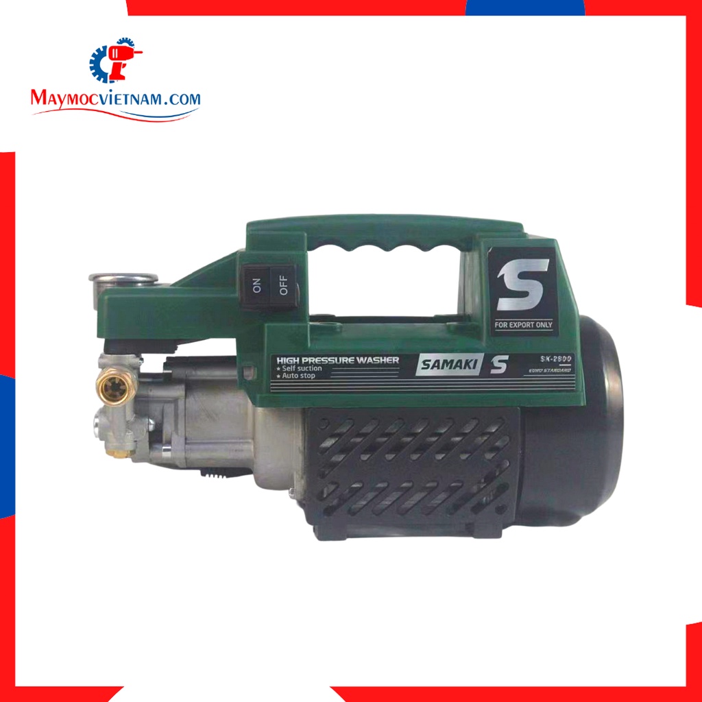 SK-2800 Máy Rửa Xe Samaki (2800W/ 150Bar/ Dây Xịt 10m/ Motor Lõi Đồng)