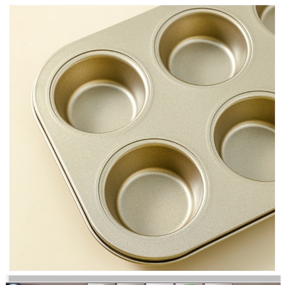 Khuôn cupcake 6 ô lớn chống dính