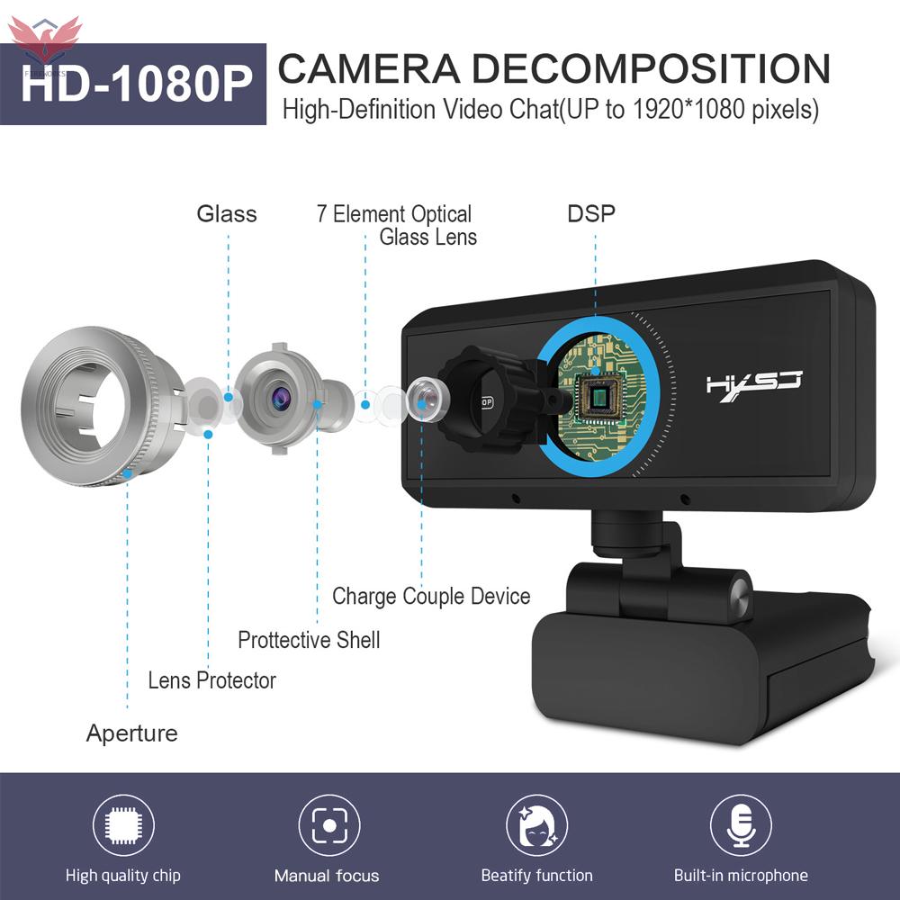 Webcam Hxsj S4 Hd 1080p Kèm Micro Cho Máy Tính | BigBuy360 - bigbuy360.vn