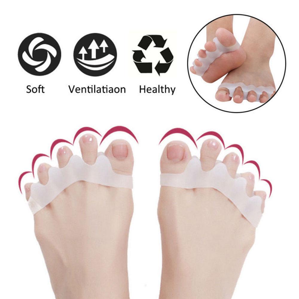 1 Cặp Dụng Cụ Tách Ngón Chân Bằng Silicone Giúp Giảm Đau Tiện Dụng
