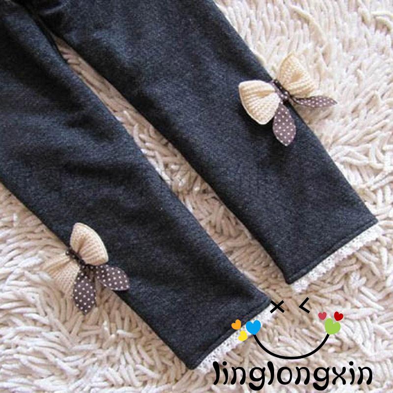 Quần Legging Nhung Mềm Mại Dễ Thương Cho Bé Gái