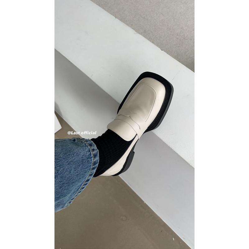 Giày da đế dày phong cách Anh Quốc thời trang xuân hè dành cho nữ