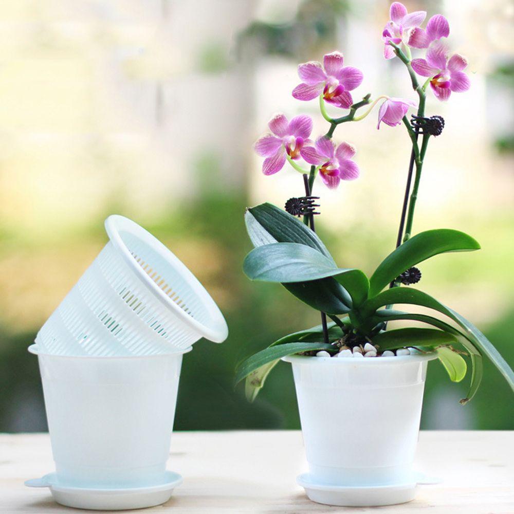 Chậu Trồng Hoa Lan Hai Lớp Bằng Nhựa Chất Lượng Cao
