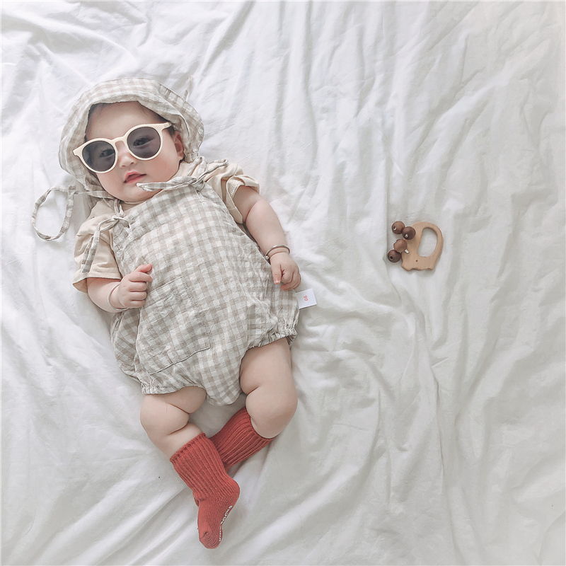 Bộ áo liền quần xinh xắn dành cho bé trai và bé gái sơ sinh
