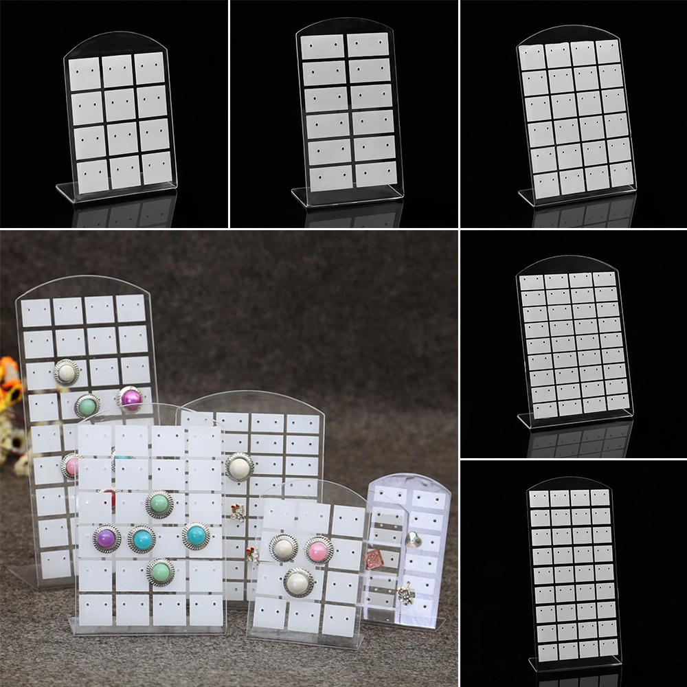 Giá Đỡ Trưng Bày Khuyên Tai/Dây Chuyền Bằng Kim Loại 3 Kích Thước Màu Trắng/Đen