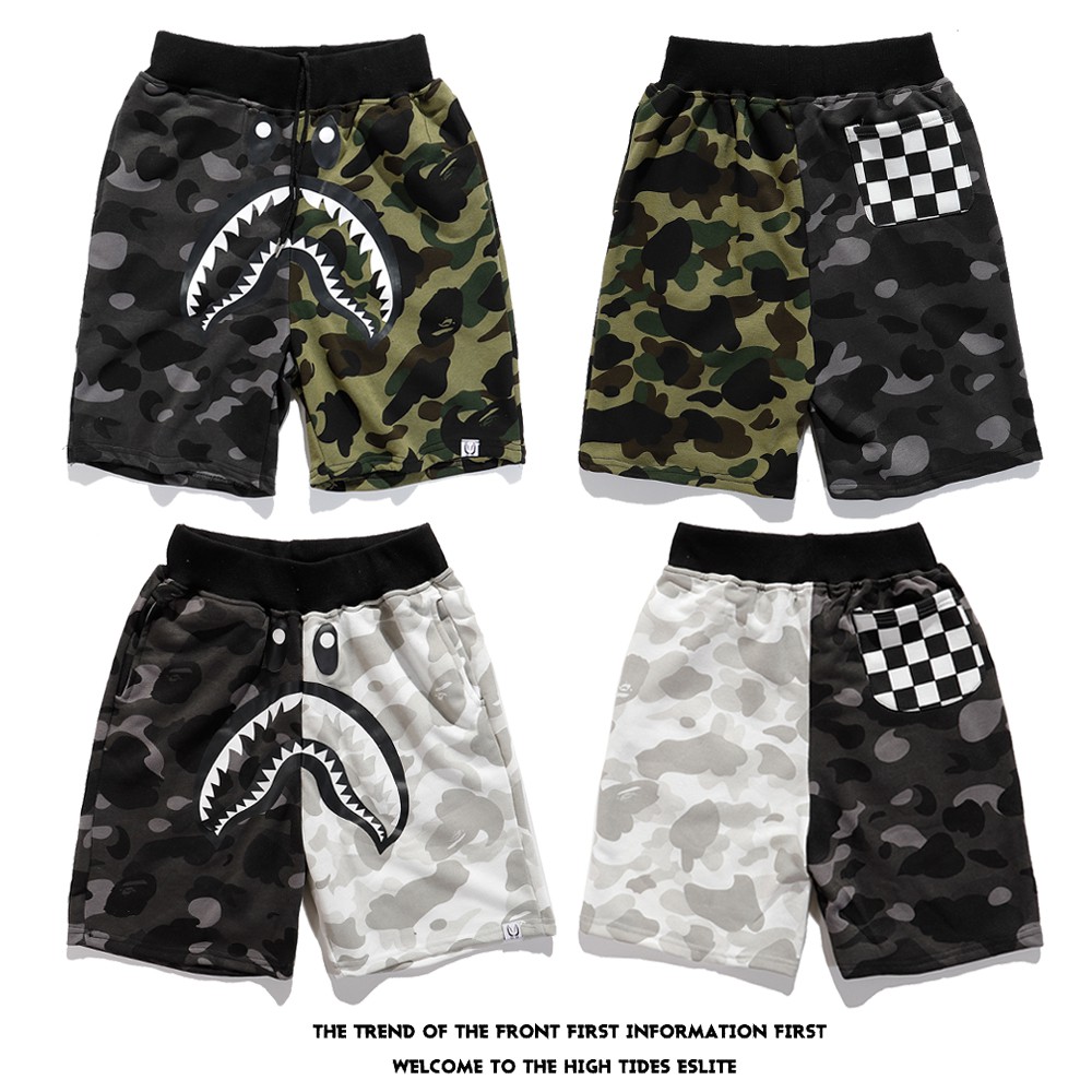 [HÌNH THẬT] QUẦN SHORT BAPE XANH ĐEN-DRAGON STORE THỦ ĐỨC