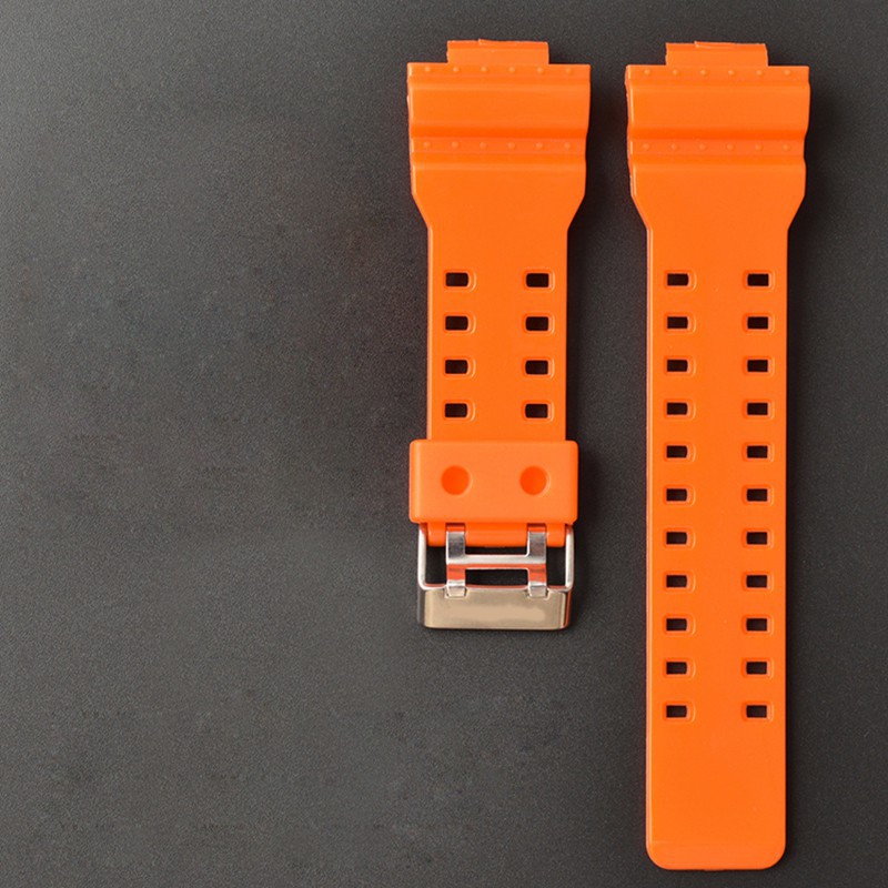 Dây cao su 16mm thay thế đồng hồ Casio G-shock GA-100/110/120/150 GA-200 GA-400 GA-700 GD-110 GD-120 GW-8900 GLS-100