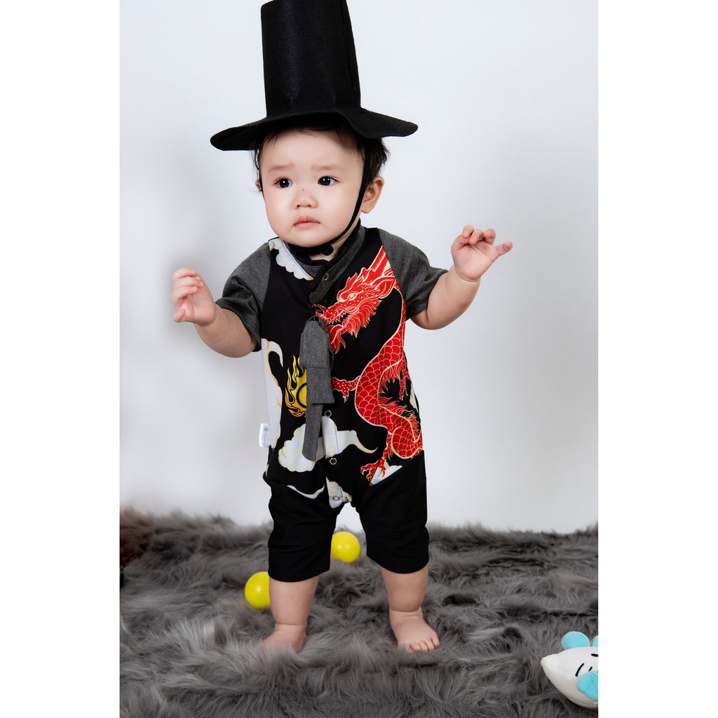 [Quà Tặng Không Bán] Bodysuit Tết Hàn Quốc Rồng Cho Bé Trai Mặc Tết