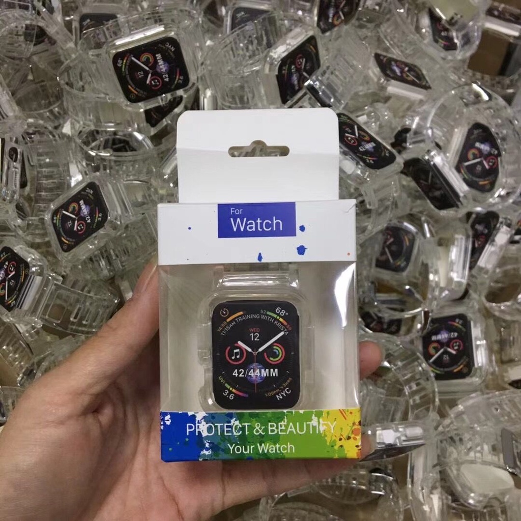 Dây Đeo Silicon Trong Suốt Cho Đồng Hồ Thông Minh Apple Watch Series Se 6 5 4 3 2 1 (38Mm 40mm) T500