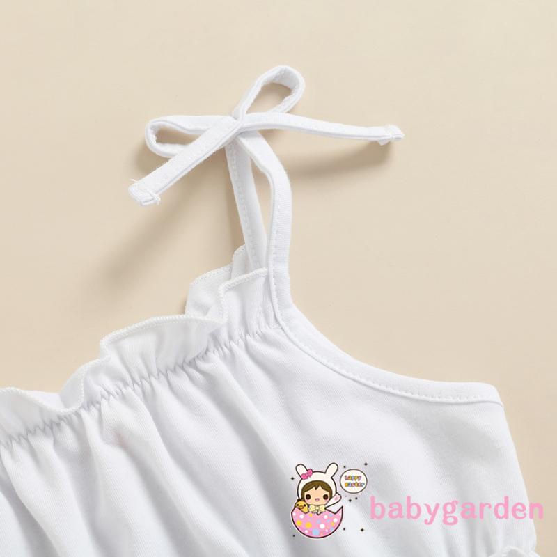Bộ áo hai dây + chân váy mini co giãn màu nâu cho bé gái