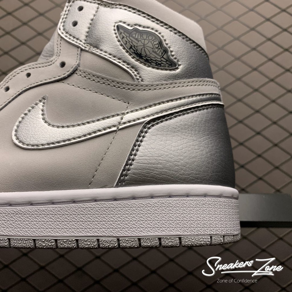 Giày Thể Thao Sneakers AIR JORDAN 1 CO Japan Neutral Grey (2020) xám bạc cao cổ đẹp cho cả nam và nữ