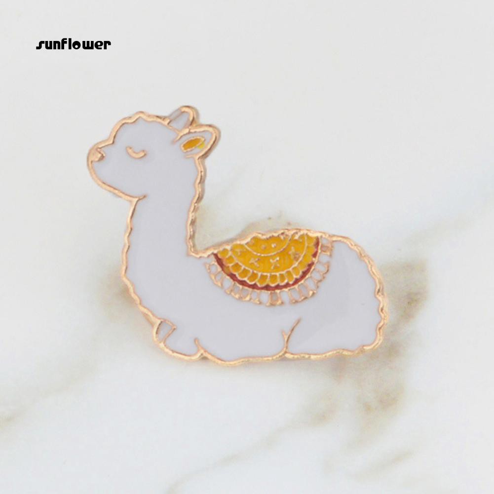 Ghim Cài Áo Hình Lạc Đà Alpaca Hoạt Hình Cho Nữ