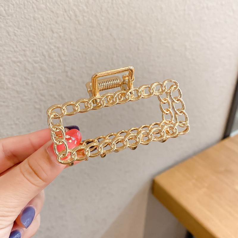 Kẹp Tóc Kim Loại Đơn Giản Phong Cách Hàn Quốc Dành Cho Nữ