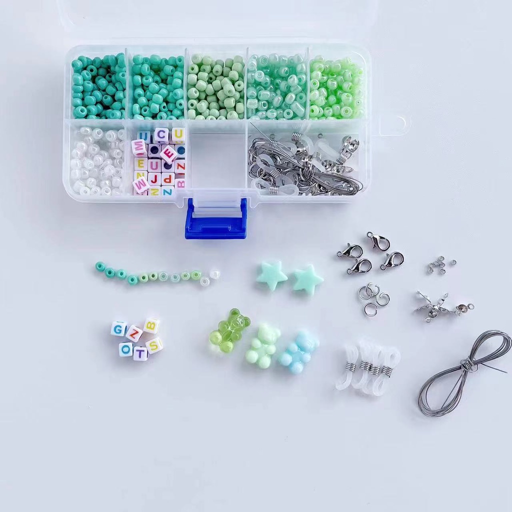 Dây Chuỗi Hạt Màu Kẹo Mặt Dây Đeo Mắt Kính Màu Kẹo Hình Gấu Hoạt Hình Phong Cách Hàn Quốc Mới