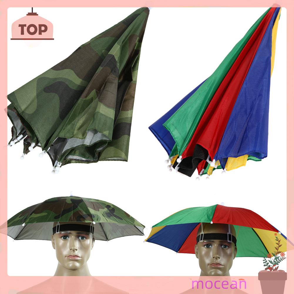 Mocea Nón Dù Đội Đầu 55cm Có Thể Gấp Gọn Dùng Khi Đi Câu Cá / Leo Núi / Cắm Trại