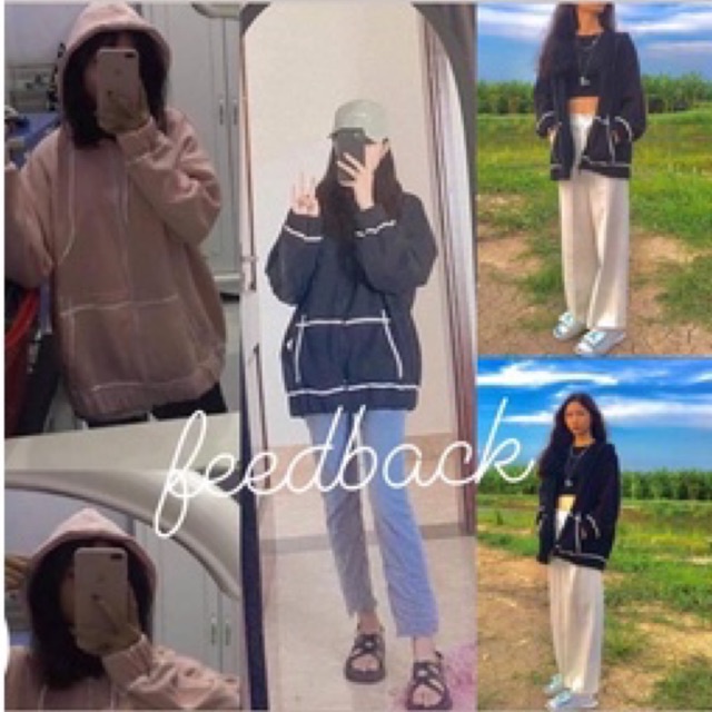 [RẺ VÔ ĐỊCH] Áo Khoác dây kéo viền trắng/ Hoodie Zip WEST {màu Đen/ Xanh/ Hồng} Form rộng Unisex Nam/Nữ cực đẹp chất xịn