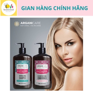 Bộ dầu gội xả cho tóc hư tổn ARGANICARE Collagen Pháp