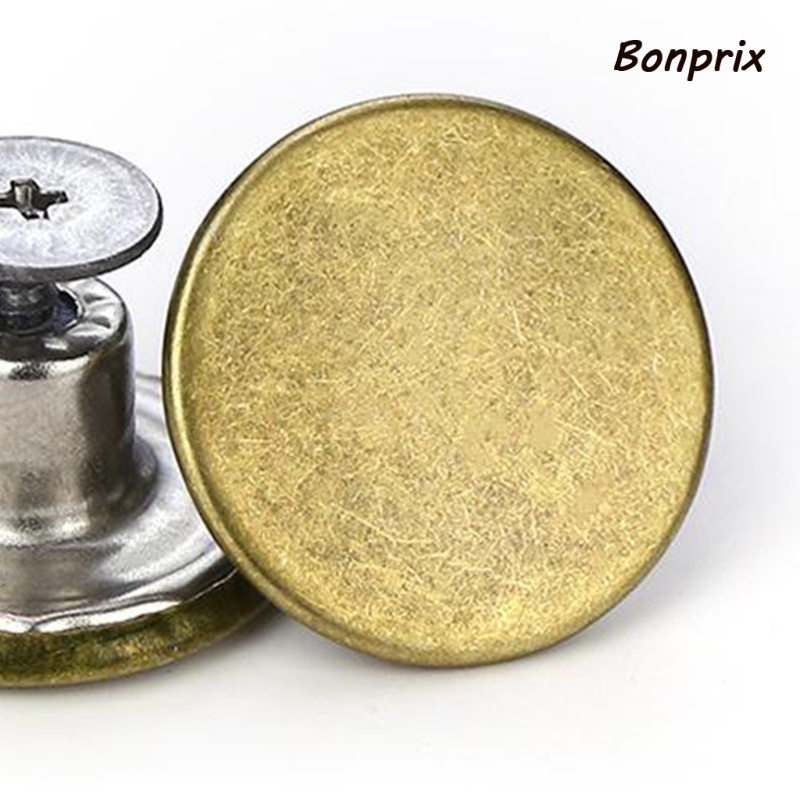 [Bon] Nút Quần Jean Bạc Bóng 17mm DIY