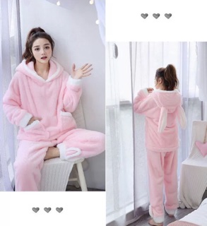 Bộ đồ ngủ lông thỏ mẫu mới