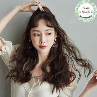 Tóc giả nữ hightlight cá tính – Tóc giả buộc đuôi xoăn dài mềm mượt không rối, giữ nếp tốt - Cô nàng sư tử