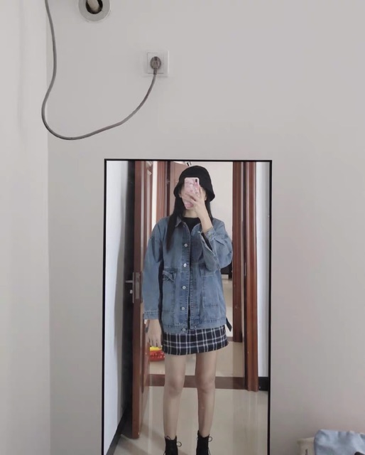 Áo khoác bò style Ullzang dáng oversized