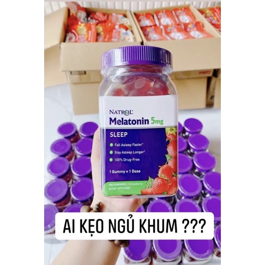 KẸO DẺO NGỦ MELATONIN 5MG 180V (MỸ)