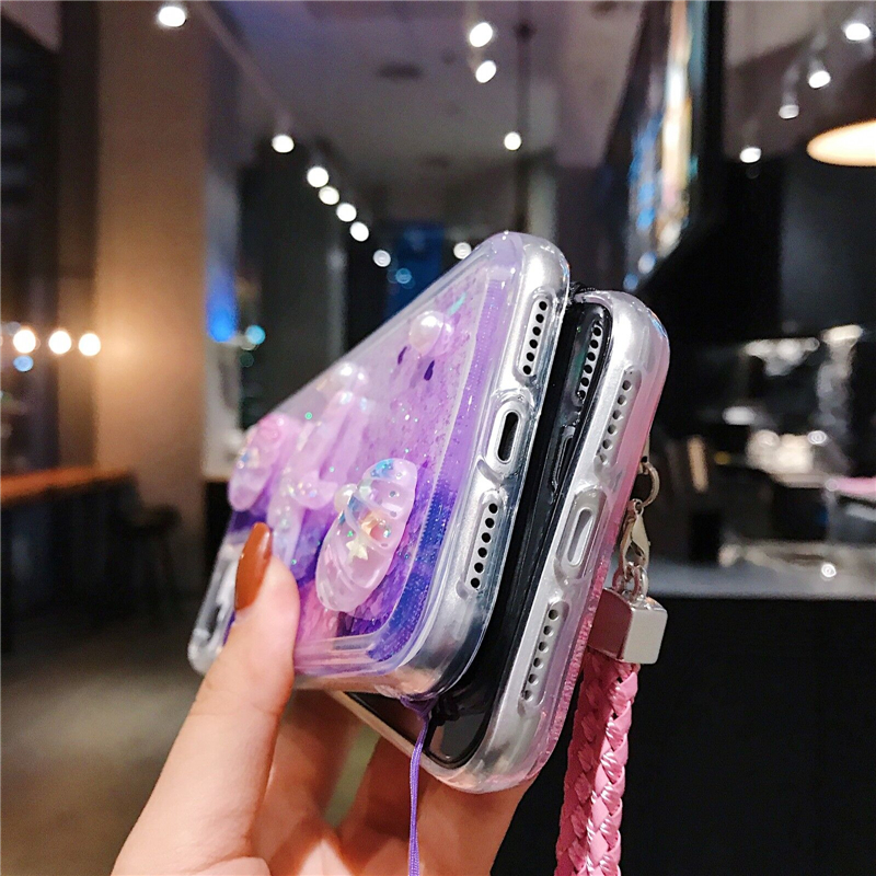 Ốp Lưng Kim Tuyến Nước Hình Sao Biển Cho Xiaomi Redmi Note 8 Pro