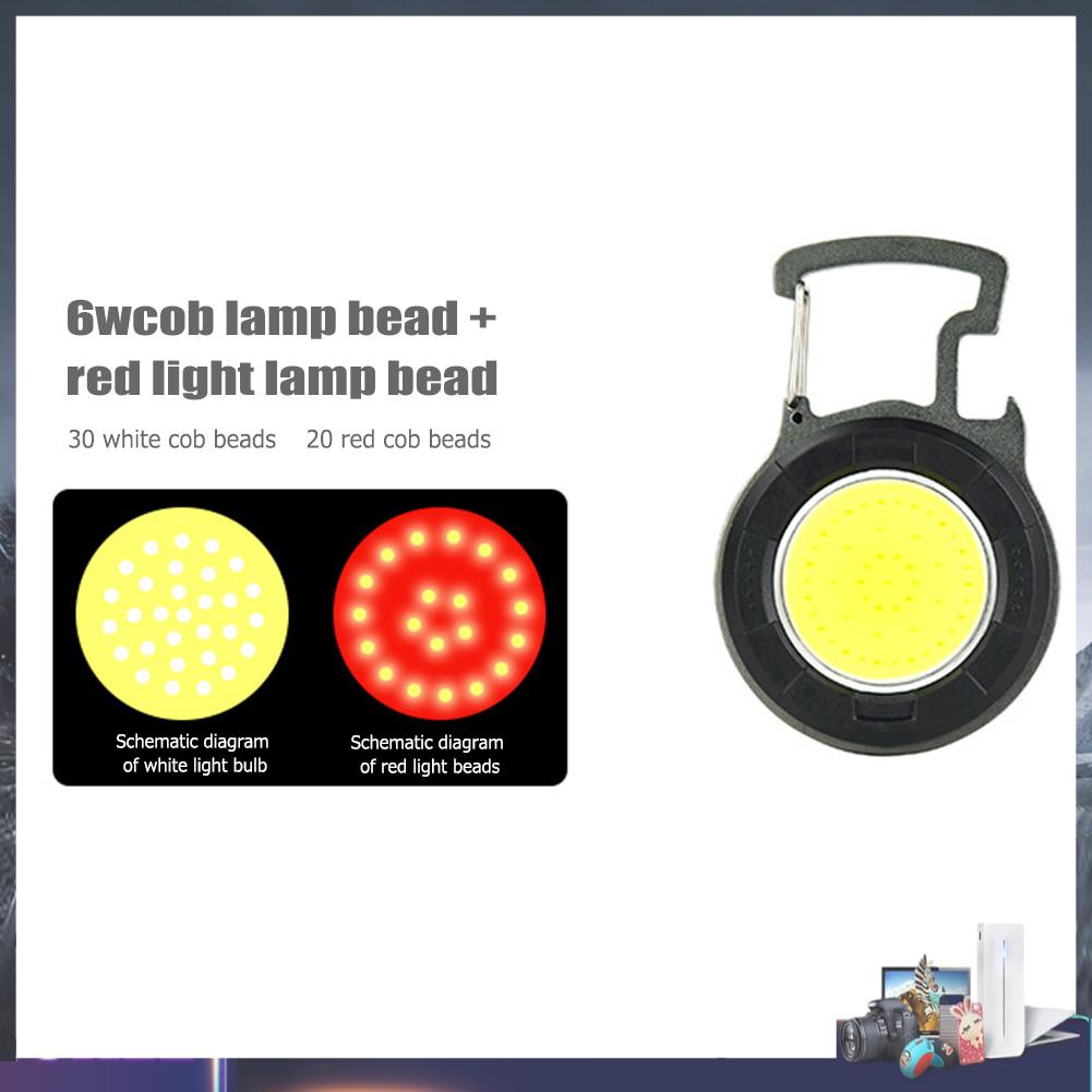 Móc Khóa Đèn Pin LED USB Mini Dùng Trong Trường Hợp Khẩn Cấp