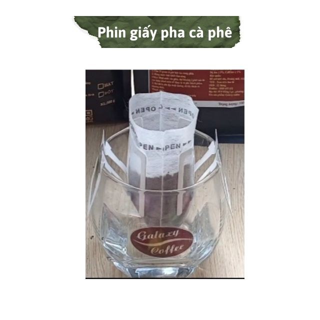 Cafe nguyên chất phin giấy pha tiện lợi mang đi du lịch, phin pha cafe nguyen chat bằng giấy để pha 20g cà phê