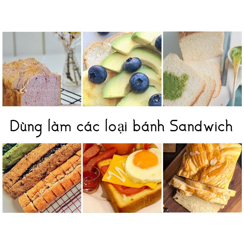 Khuôn Sandwich/bánh mì gối, chống dính, không nắp, nhiều size [Siêu rẻ]