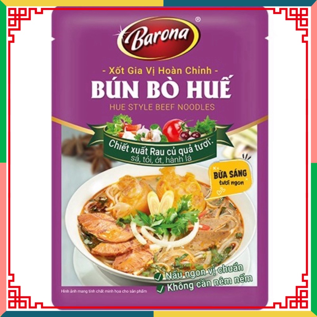 HOT LIKE Gia vị nấu bún bò huế- Xốt phụ gia hoàn hảo Bún Bò Huế Barona 80g