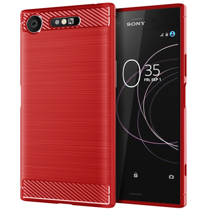 Dành Cho Sony Xperia XZ1 G8341 G8342 Ốp Lưng Silicon Sợi Carbon Ốp Lưng Cho Sony Xperia ACE Mềm Chốn