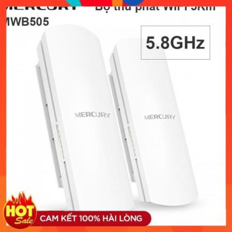 [Hàng Xịn] Bộ thu phát không dây, thang máy, wifi ngoài trời tầm xa 1km Mercury  MWB201 và  - 5km Mercury  MWB505