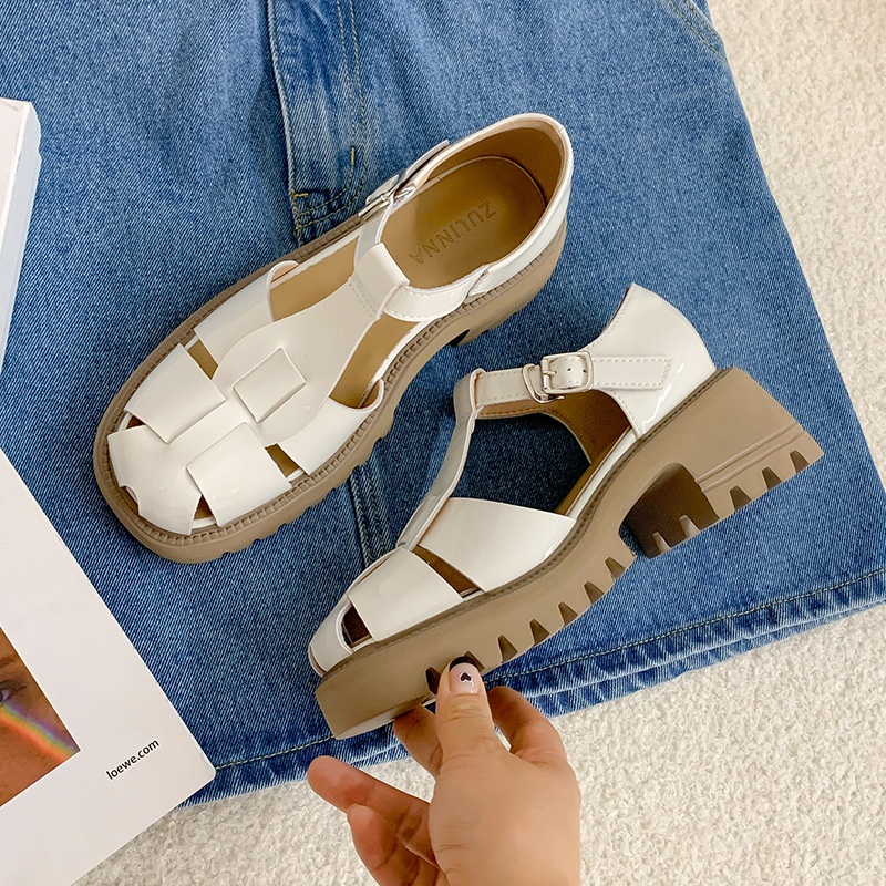 Giày Sandal Cao Gót Da Thật Thời Trang Mùa Hè 2022 Cho Nữ