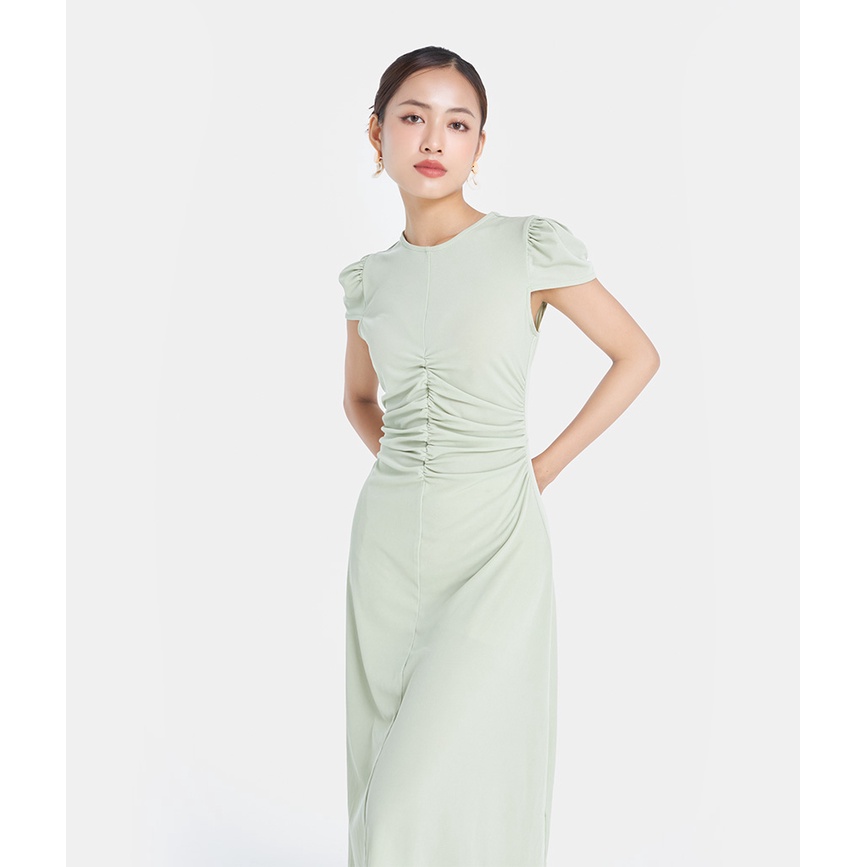 Đầm Ôm Body Nữ Thời Trang HNOSS Dáng Lửng Nhún Eo HNDLU057