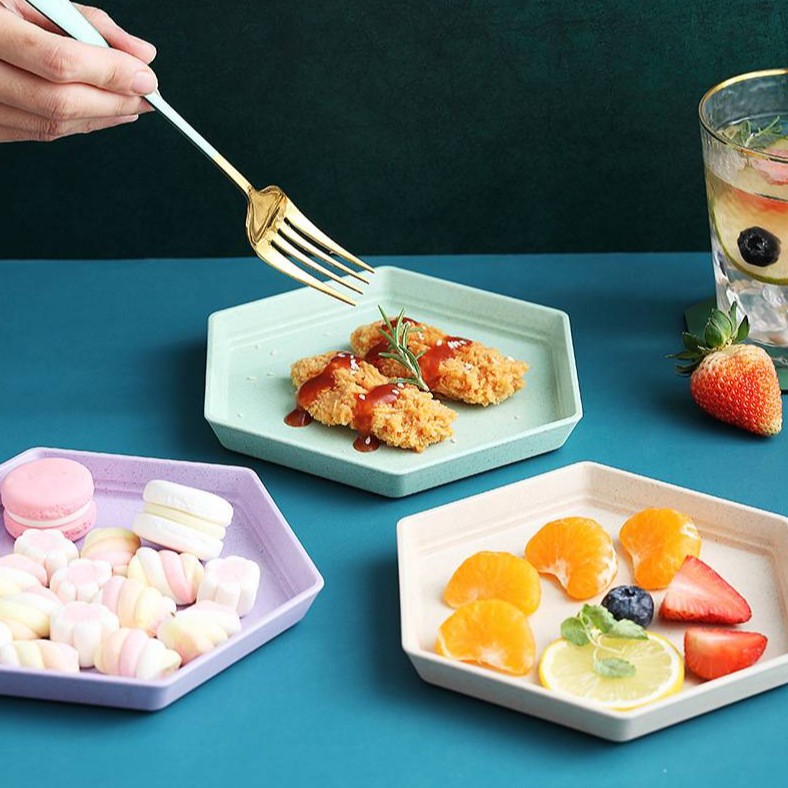 Đĩa Ăn Hình Dáng Lục Giác Độc Đáo | BigBuy360 - bigbuy360.vn