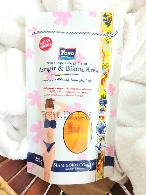 [Mua2 tặng 1 muối dâu] Muối Yoko tẩy tế bào chết vùng nách và bikini 220g | BigBuy360 - bigbuy360.vn