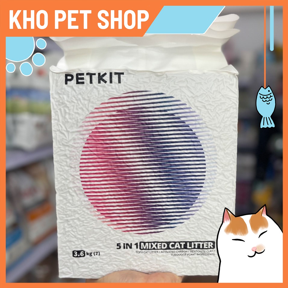 Cát đậu nành mix đát sét Petkit 5in1 cho thú cưng 7L