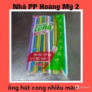 Ống hút cong, bịch 80 ống